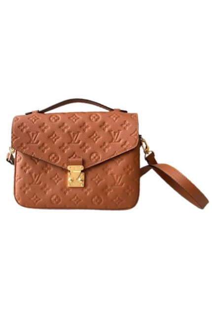 Louis Vuitton Pochette Métis Monogram Empreinte Leather Bag Brown