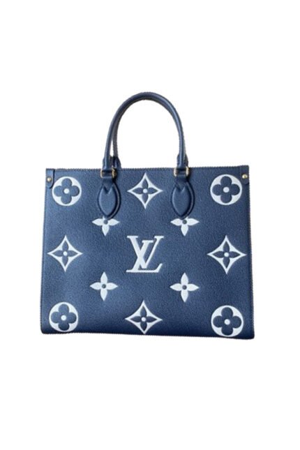 Louis Vuitton Onthego Empreinte Black Women's Bag Navy