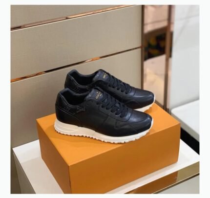 Louis Vuitton Monogram Leather Black/White Run Away Unisex Sneakers