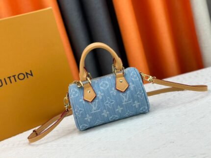 Louis Vuitton Monogram Speedy Bandoulière Shoulder Blue Women's Bag