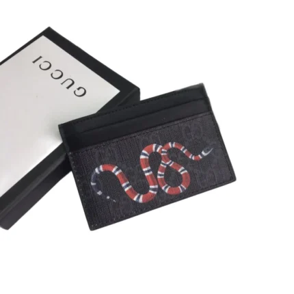 Gucci Kingsnake Canvas Black Wallet