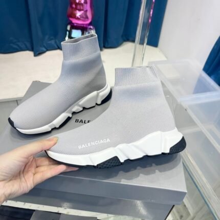 Balenciaga Grey/White Unisex Speed Trainer