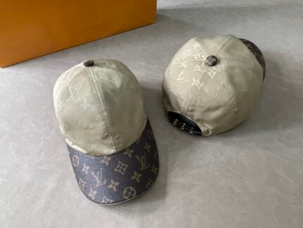 Louis Vuitton Monogram Silk Unisex Hat Brown P13457