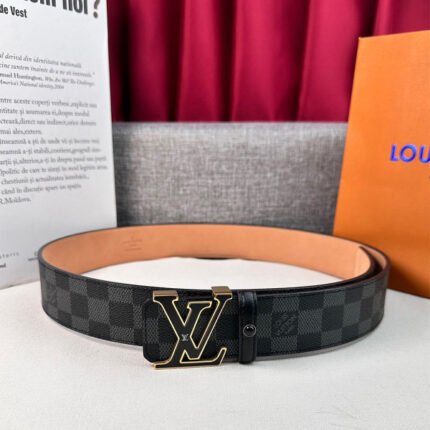 Louis Vuitton Men's Belt Black/Grey
