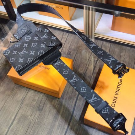 Louis Vuitton Streamer Men's Belt Black